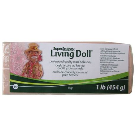 Полимерная глина Sculpey Super Living Doll ZSLD1 (бежевый), 454г