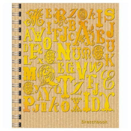 Скетчбук для зарисовок Канц-Эксмо Коллекция шрифтов 14.8 х 10.5 см (A6), 100 г/м², 80 л.