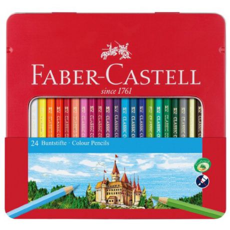 Faber-Castell Цветные карандаши Замок 24 цвета (115824)