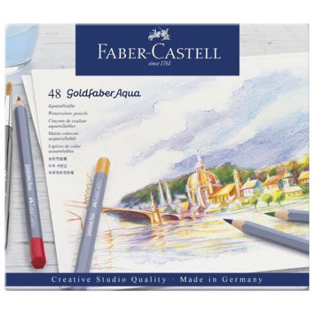 Faber-Castell Акварельные карандаши Goldfaber Aqua, 48 цветов (114648)