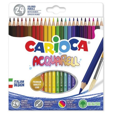 Carioca набор цветных карандашей Acquarell 24 цвета (42858)