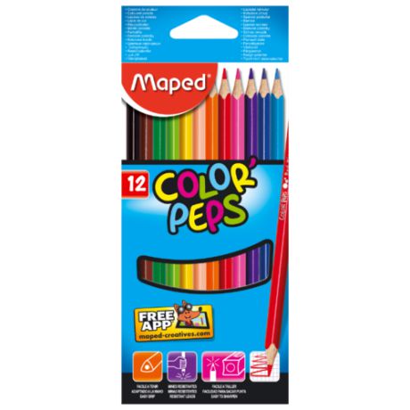 Maped Цветные карандаши Color Peps 12 цветов (183212)