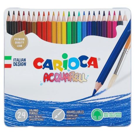 Carioca набор цветных карандашей Acquarell 24 цвета (42860)