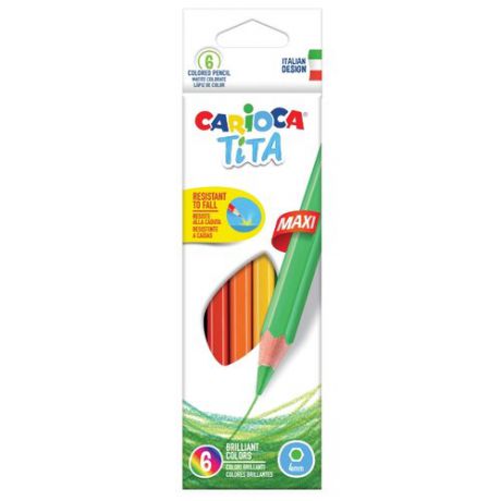 Carioca набор цветных карандашей Tita 6 цветов (42788)