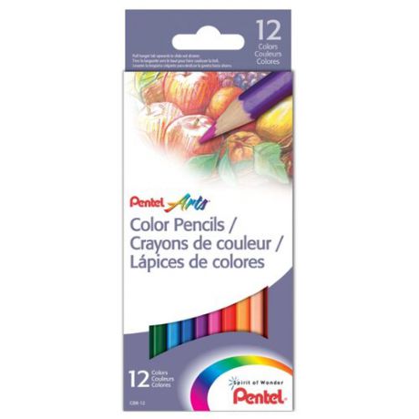 Pentel Цветные карандаши 12 цветов Arts (CB8-12)