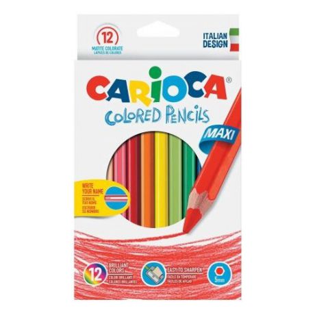 Carioca набор цветных карандашей Maxi 12 цветов (41406/12)