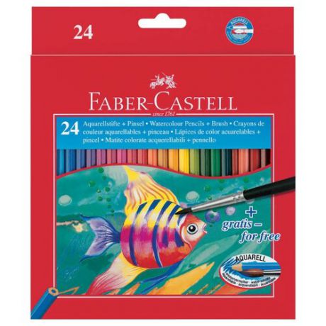 Faber-Castell Акварельные карандаши Fish Design, 24 цвета (114425)