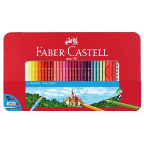 Faber-Castell Цветные карандаши Замок, 60 цветов (115894)