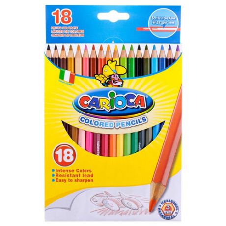 Carioca набор цветных карандашей Brilliant colors, 18 цветов (41865)