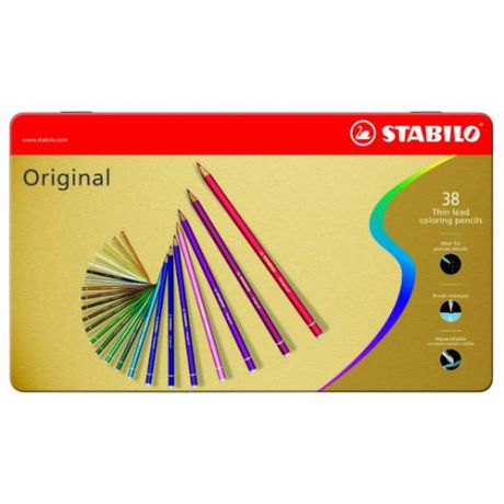 STABILO Цветные карандаши Original 38 цветов (8778-6)