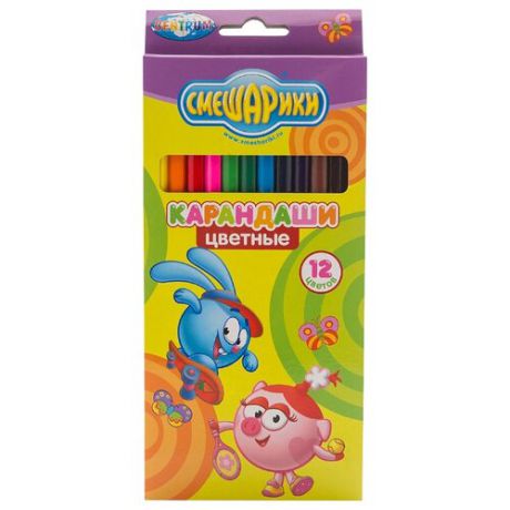 CENTRUM Цветные карандаши Смешарики 12 цветов (84176)