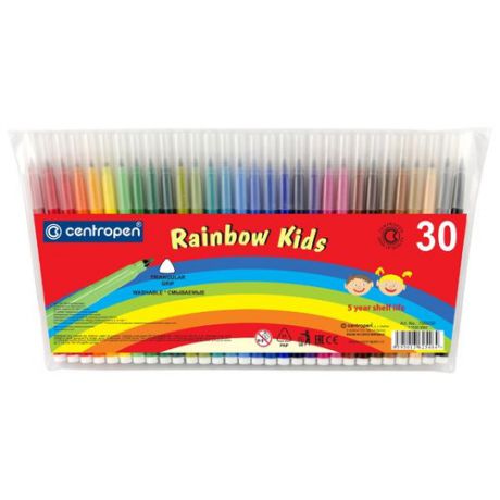 Centropen Набор фломастеров Rainbow Kids (7550), 30 шт.