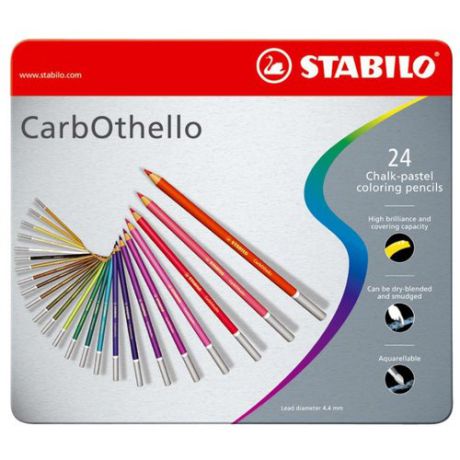 STABILO Пастельные карандаши Carbothello 24 цвета (1424-6)