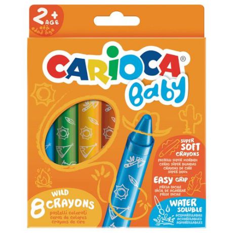 Carioca Восковые карандаши Baby, 8 шт