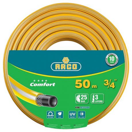 Шланг RACO Comfort 3/4" 50 метров желтый/серый