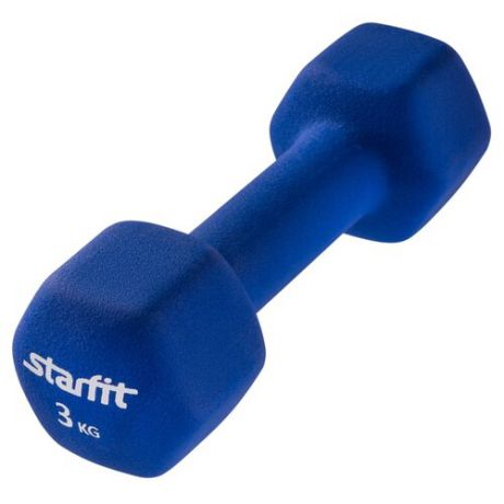 Гантель цельнолитая Starfit DB-201 3 кг синяя