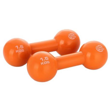 Набор гантелей цельнолитых Lite Weights 3968EG 2x1.5 кг