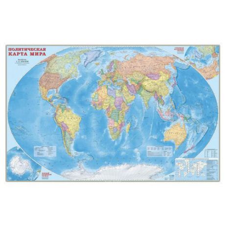 ГеоДом Политическая карта мира Настенная (4607177452814)