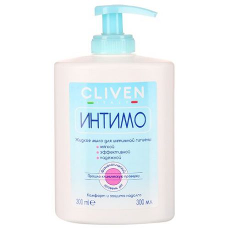 Cliven Жидкое мыло для интимной гигиены Cliven Intimo, 300 мл