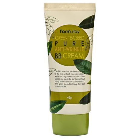 Farmstay Green Tea Seed BB крем Pure Anti-Wrinkle 40 гр, оттенок: бежевый