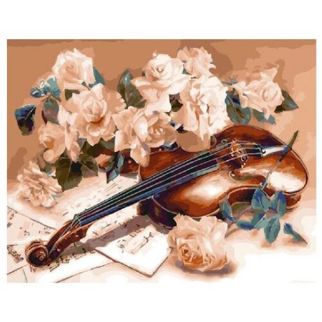 ВанГогВоМне Картина по номерам "Скрипка и розы", 40х50 см (ZX 214440