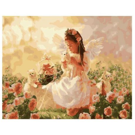 ВанГогВоМне Картина по номерам "Девочка-ангелочек", 40х50 (ZX 21397)