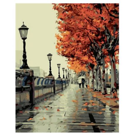 Molly Картина по номерам "Осенняя набережная" 40х50 см (G117)