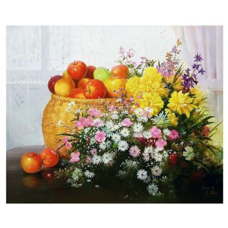 Molly Картина по номерам "Натюрморт с яблоками" 40х50 см (KH0159)