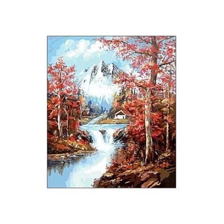 Рыжий кот Картина по номерам "Осенняя река" 30х40 см (ST013)