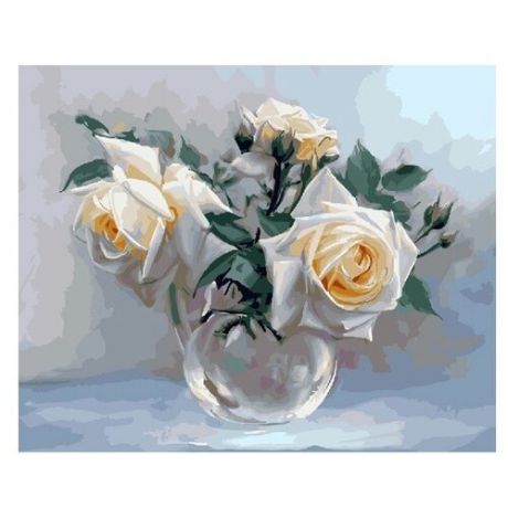 Molly Картина по номерам "Белые розы" 40х50 см (GXT23299)