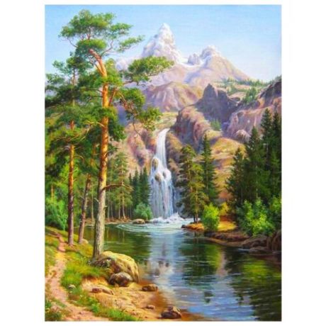 Molly Картина по номерам "Водопад в горах" 40х50 см (GXT7364)