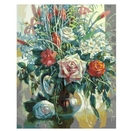 Белоснежка Картина по номерам "Натюрморт с белой розой" 40х50 см (192-AB)