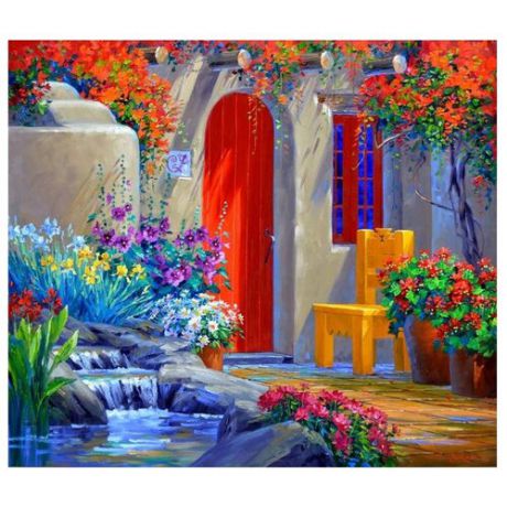 Color Kit Картина по номерам "Уютный дворик" 30х40 см (KS035)
