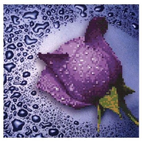 Color Kit Набор алмазной вышивки Сиреневая роза (80213) 25х25 см