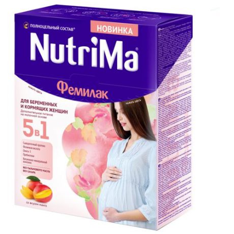 Напиток молочный Nutrima Фемилак для беременных женщин и кормящих матерей со вкусом манго 350 г