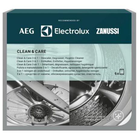 Electrolux Clean & Care 3 в 1 Набор для чистки стиральной машины 6х50 г