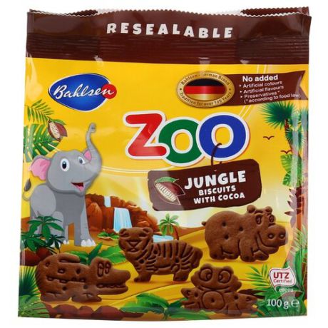 Печенье Leibniz детское Zoo Jungle animals Джунгли, 100 г