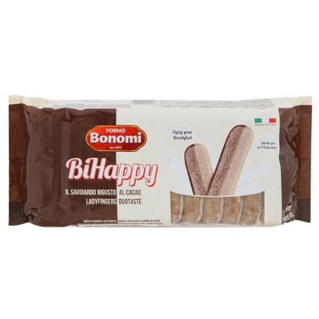 Печенье Forno Bonomi Савоярди Bihappy двухцветное, 200 г