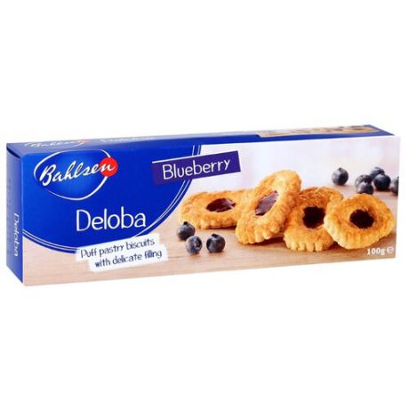 Печенье Bahlsen Deloba blueberry, 100 г