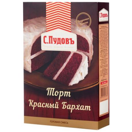 С.Пудовъ Мучная смесь Торт Красный Бархат, 0.4 кг