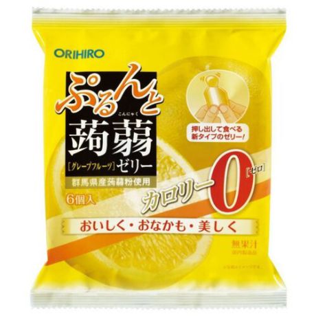 Желе Orihiro из конняку Грейпфрут 0%, 6 шт.