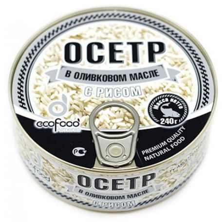 Ecofood Осетр с рисом в оливковом масле, 240 г