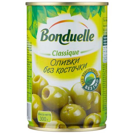 Bonduelle Оливки без косточки, жестяная банка 300 г