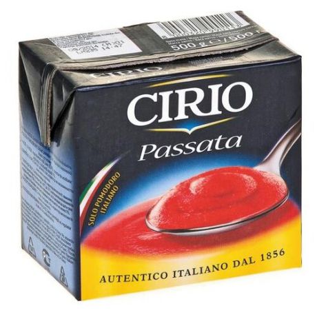 Пюре томатное Passata Cirio картонная коробка 500 г