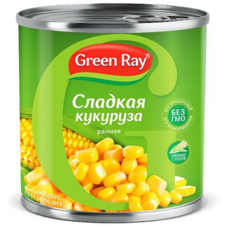 Деликатесная сладкая кукуруза Green Ray жестяная банка 340 г