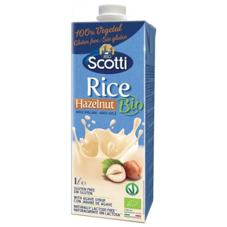 Рисовый напиток Riso Scotti Rice с лесным орехом 3%, 1 л