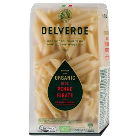 Delverde Industrie Alimentari Spa Макароны Biologica Organic № 32 Penne Rigate, 500 г