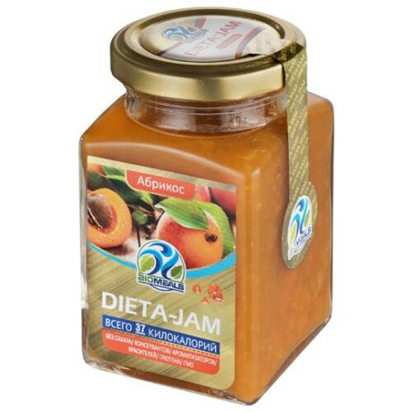 Джем низкокалорийный Biomeals Dieta-Jam Абрикос без сахара, банка 230 г