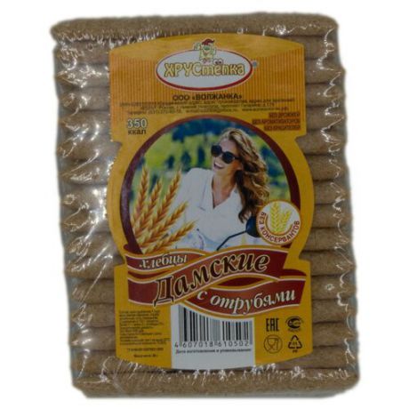 Хлебцы пшеничные ХРУСтепка Дамские с отрубями 80 г