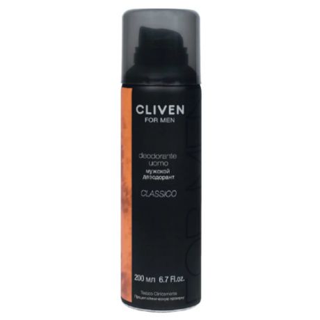 Дезодорант спрей Cliven For Men Classico, 200 мл